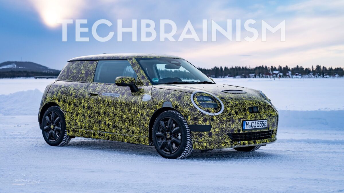 The next Mini Cooper EV is being tested in the cold.